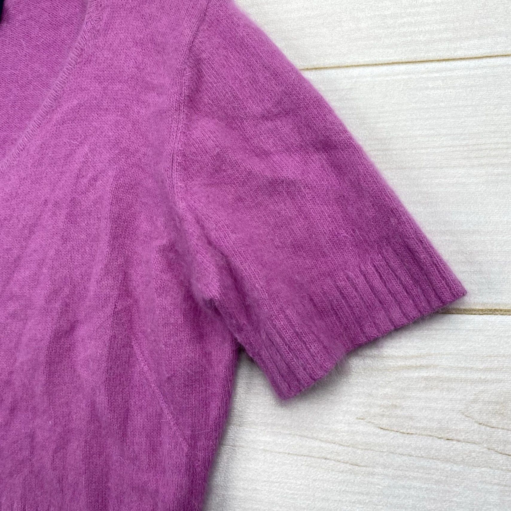 Pinko VINTAGE Hillard & Hanson Sweater Cardigan XL Pink Angora Fuzzy Knit Wool-Blend All Seasons Women’s 90s Bohemian Coquette Cottagecore Size XL / US 12-14 / IT 48-50 - 6 Thumbnail