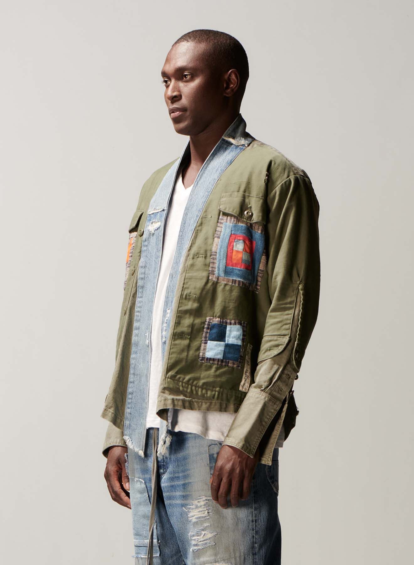 Greg Lauren Greg Lauren Gees Bend Army GL 1 Kimono Jacket Size US M / EU 48-50 / 2 - 4 Thumbnail