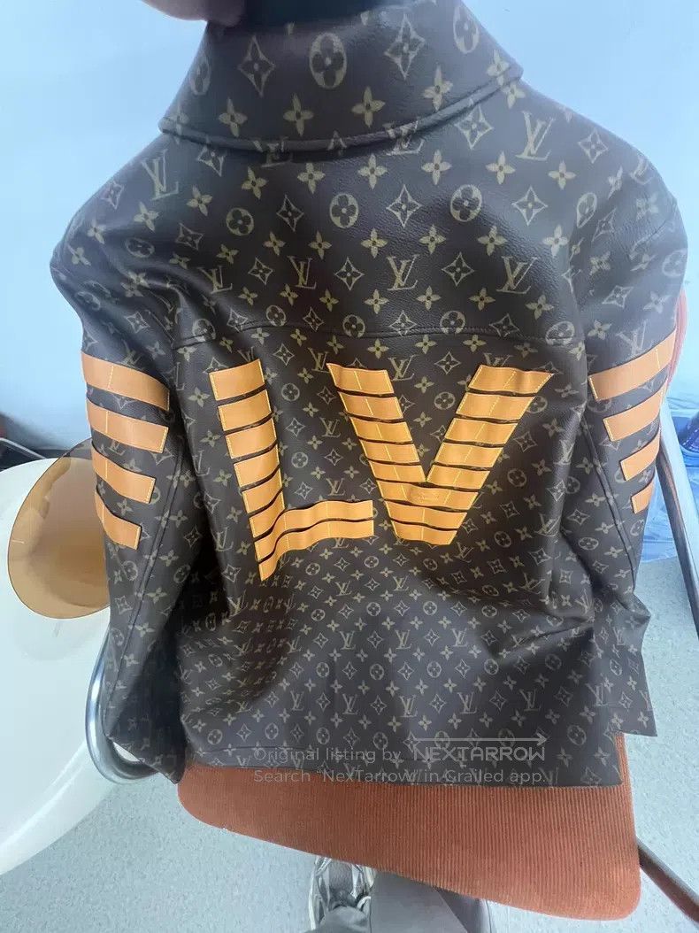 Louis Vuitton Louis Vuitton Co-branded nigo full print print leather jac Size US XL / EU 56 / 4 - 3 Thumbnail