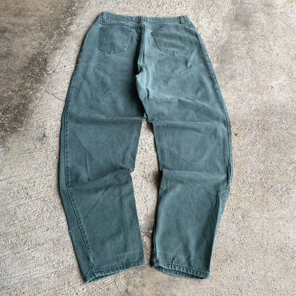Faded Glory × Vintage Vintage 90’s Faded Glory Carhartt Style Faded Green Jeans Size US 32 / EU 48 - 2 Thumbnail
