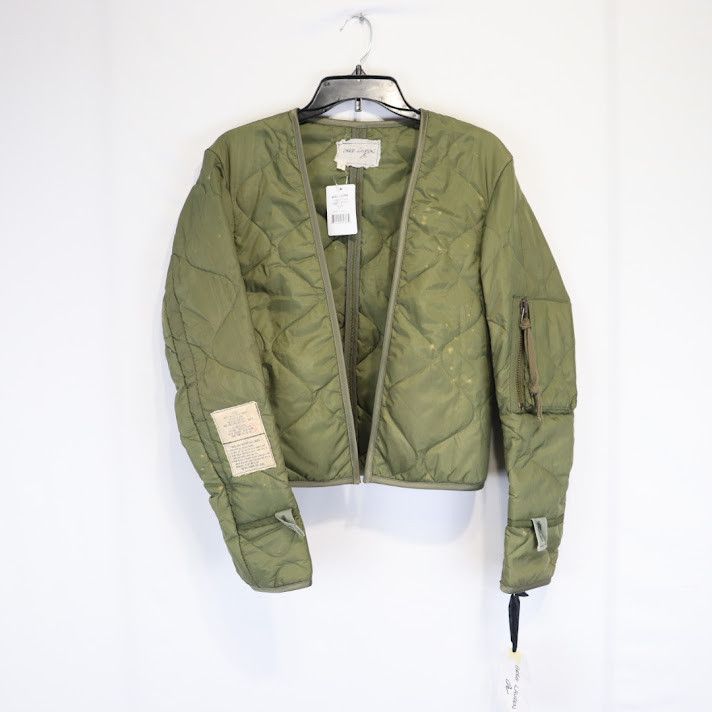 o1rshd1 Puffy Cropped Gl1 Liner Jacket 'Army' in Green