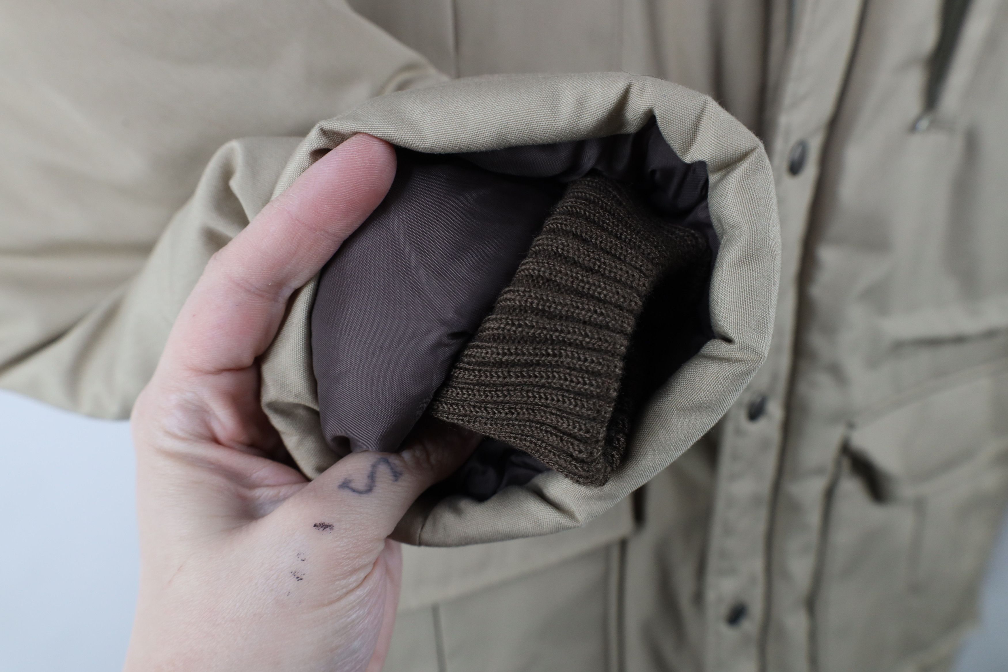 Vintage Vintage 90s Streetwear Hooded Puffer Parka Jacket Tan Size US M / EU 48-50 / 2 - 8 Thumbnail