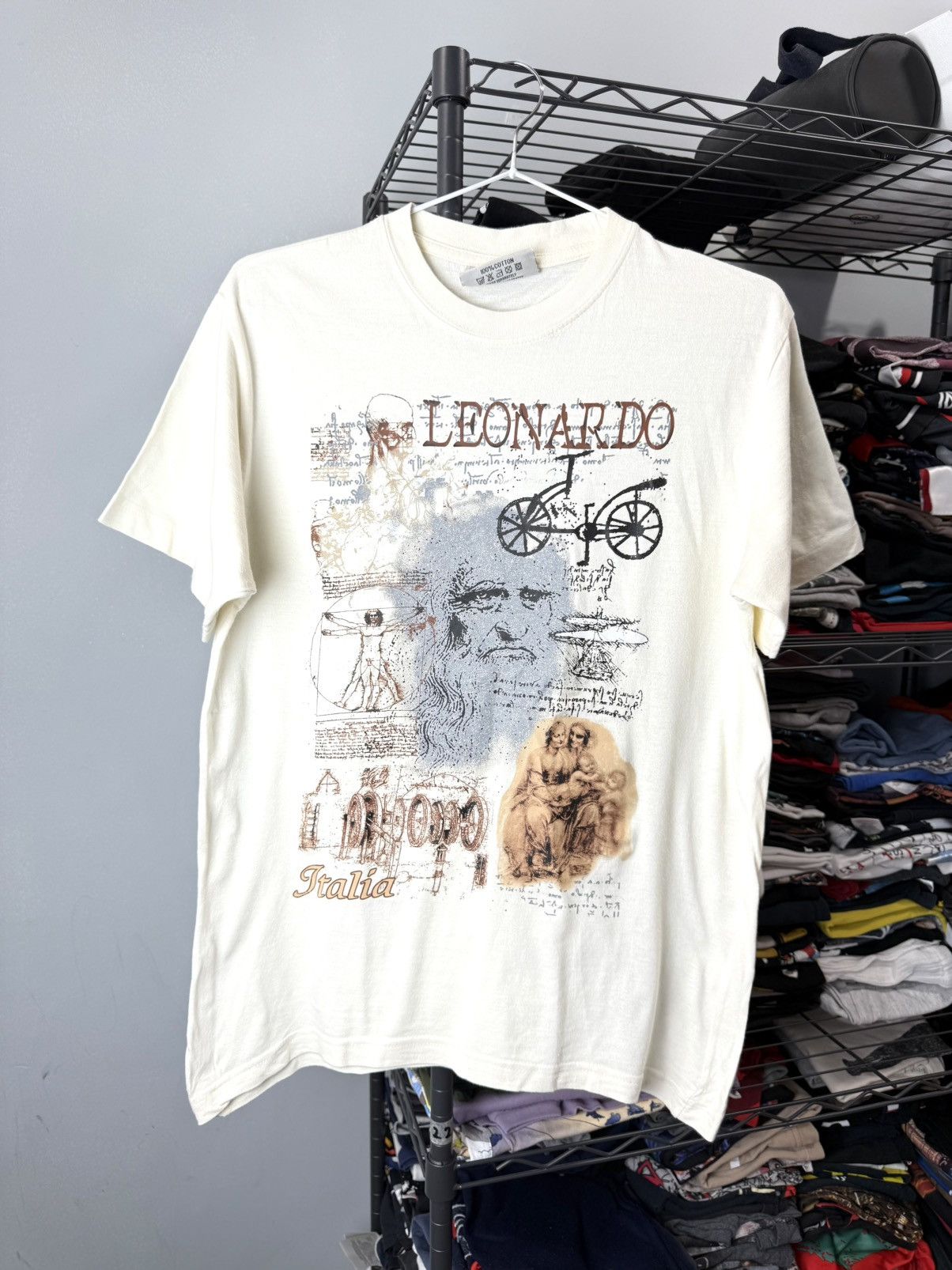 Vintage Rare Vintage Leonardo da Vinci Art T Shirt Picasso Pablo Size US S / EU 44-46 / 1 - 1 Thumbnail