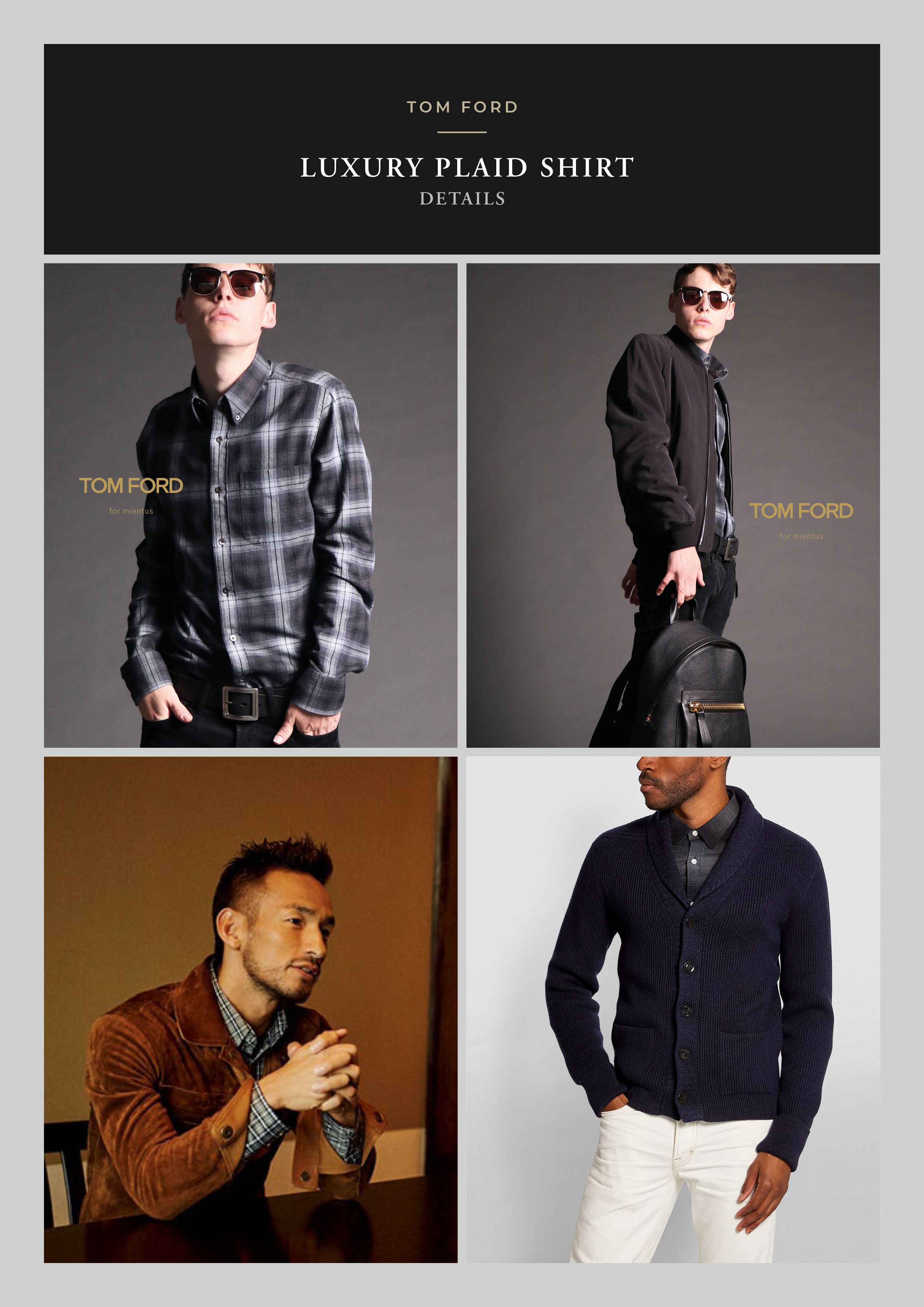 Tom Ford Ultimate $800 TOM FORD Plaid Shirt, Great Fit and Details Size US M / EU 48-50 / 2 - 5 Thumbnail