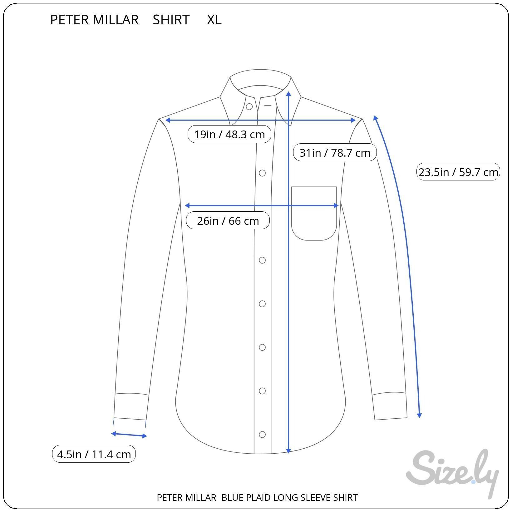 Peter Millar Peter Millar Designer Mens Blue Plaid Long Sleeve Shirt XL Size US XL / EU 56 / 4 - 5 Thumbnail