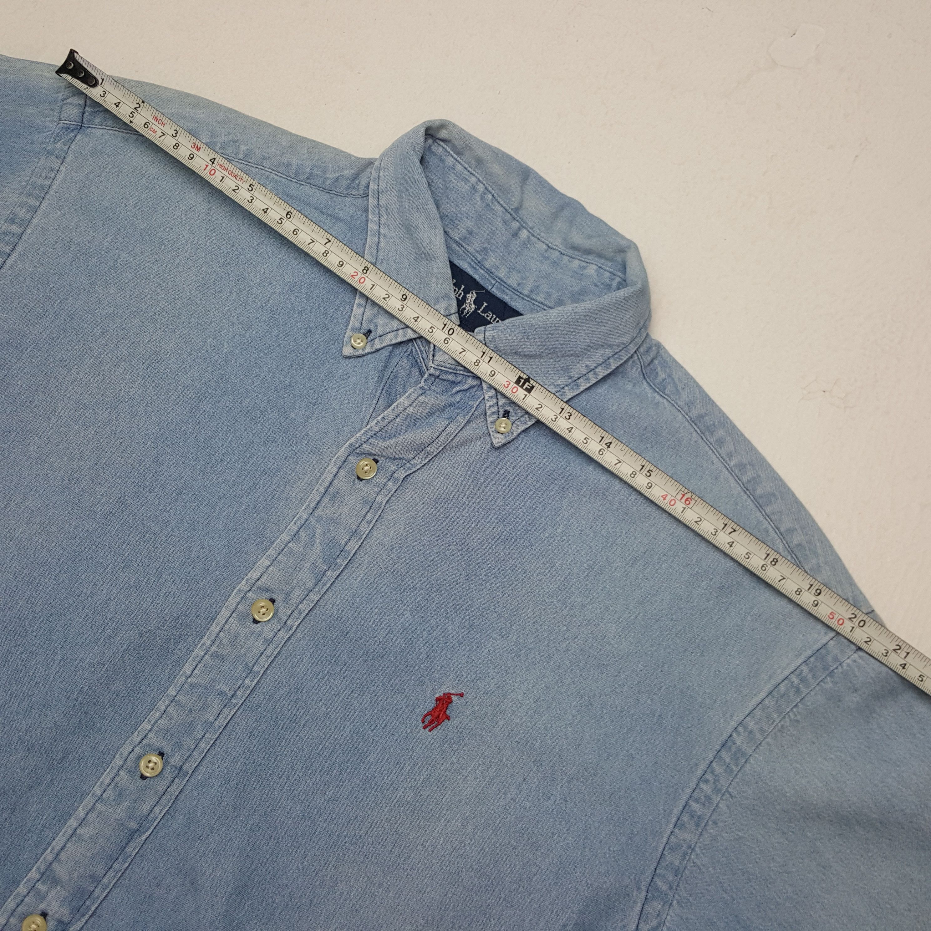 Polo Ralph Lauren × Vintage Vintage Ralph Lauren Denim Button Up Shirt Size US L / EU 52-54 / 3 - 5 Thumbnail