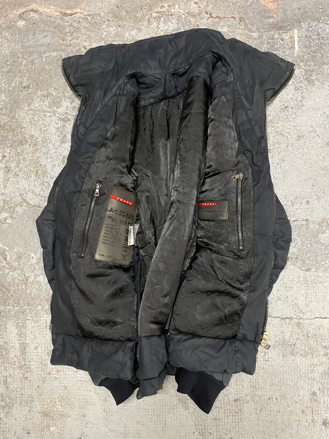 Prada 2000s Prada Aero Dark Contemporary Bomber Jacket Size US S / EU 44-46 / 1 - 6 Thumbnail