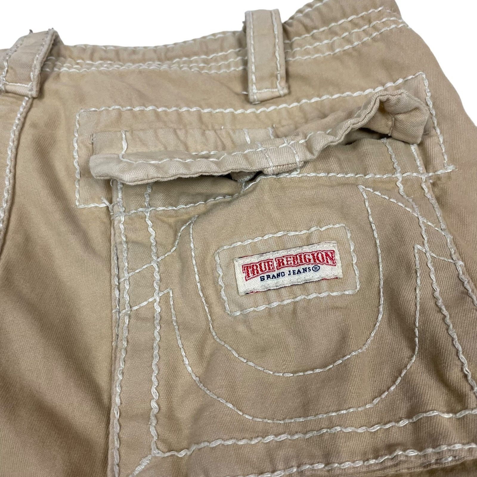True Religion × Vintage True Religion Men's Brown Cotton Zip Fly High-Rise Shorts 30 Size US 30 / EU 46 - 2 Thumbnail