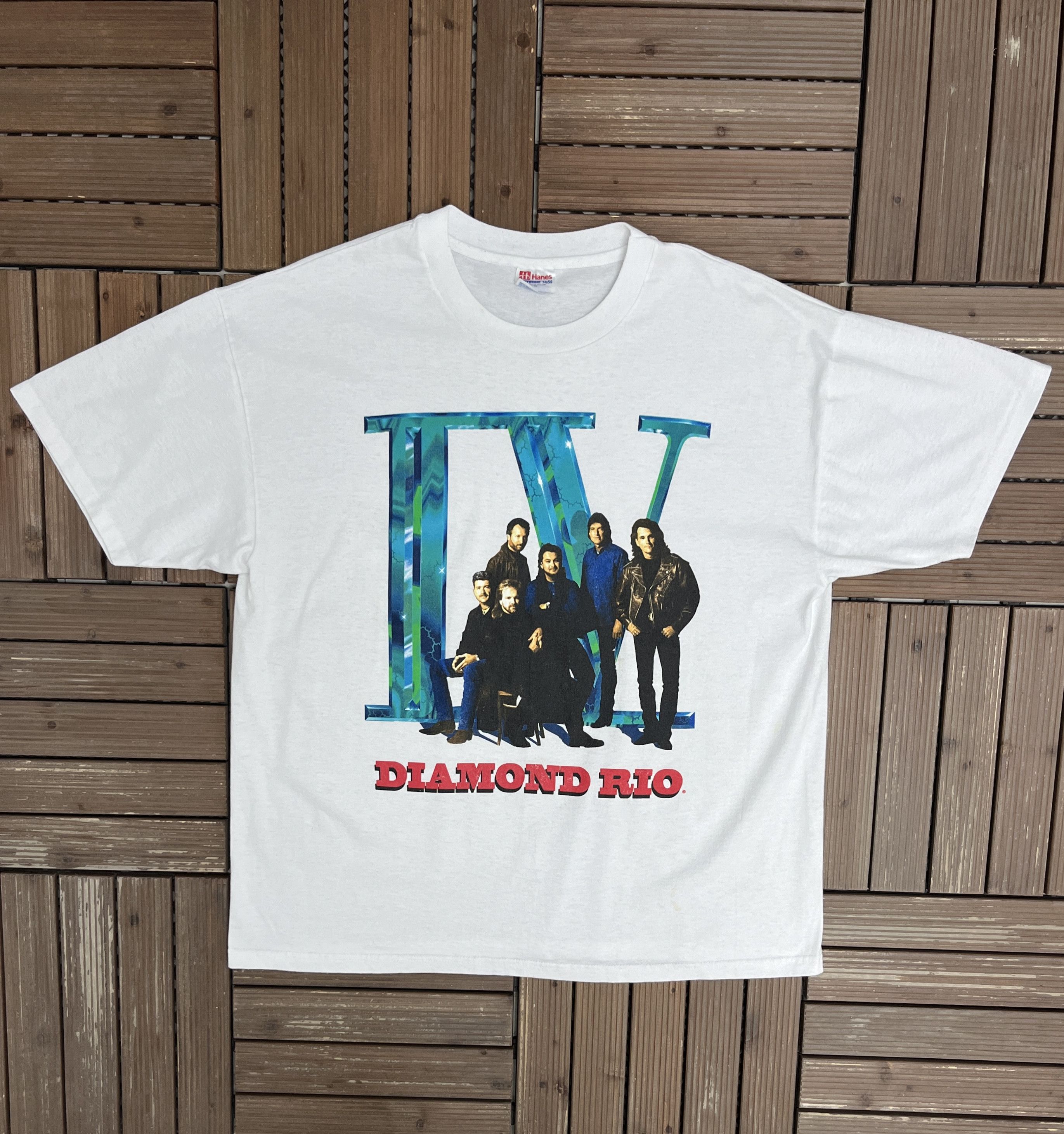 Vintage Diamond Rio IV Vintage Country White T-Shirt Tee Size US XL / EU 56 / 4 - 1 Thumbnail