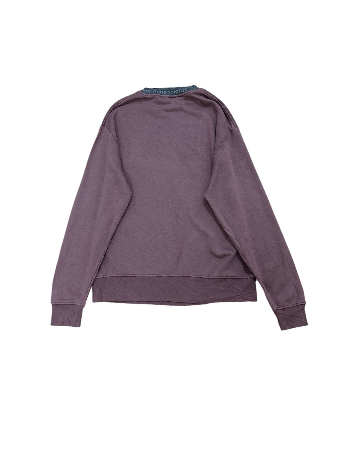 Acne Studios Acne Studios Logo Rib Oversized Fit Sweatshirt Mauve Purple Size US M / EU 48-50 / 2 - 2 Thumbnail