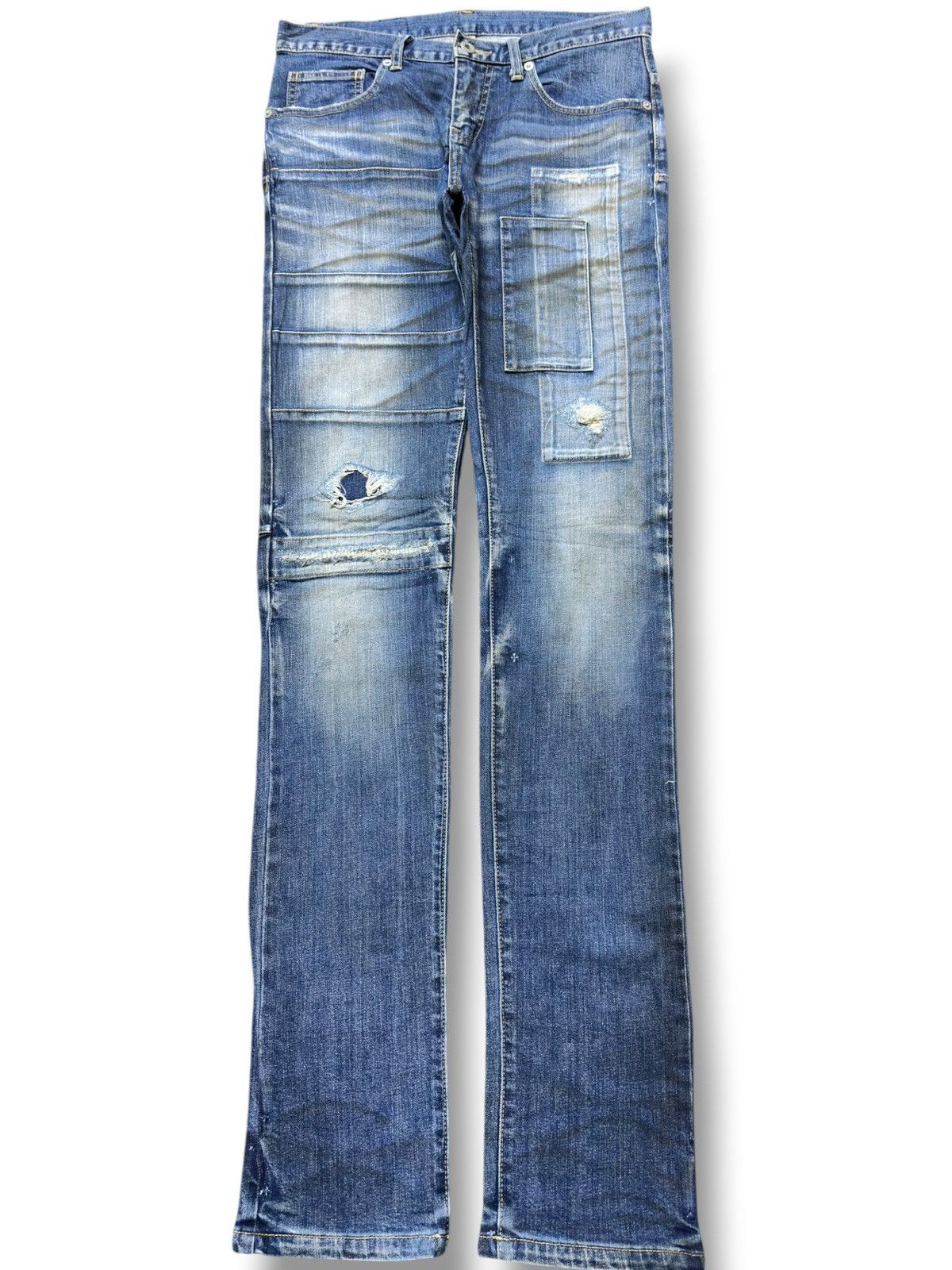 Tornado Mart Vintage Tornado Mart Long Leg Slim Fit Patchwork Denim Size US 30 / EU 46 - 1 Thumbnail