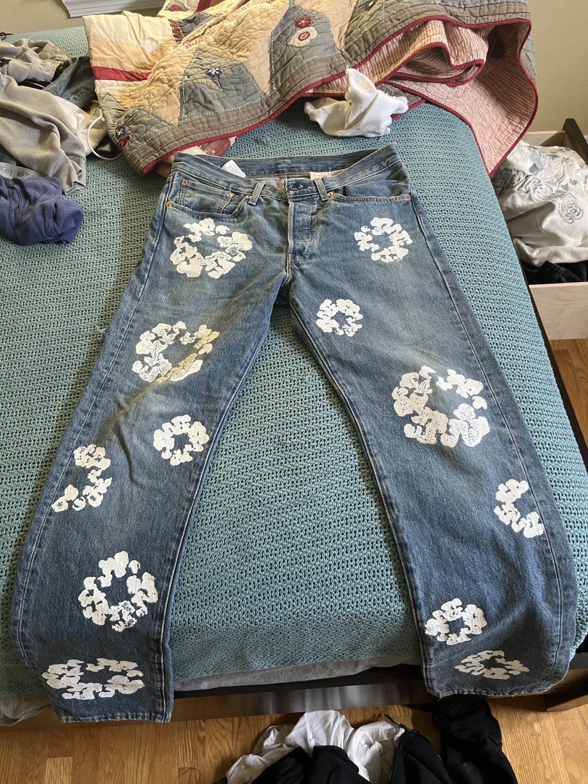 image of Denim Tears in Blue, Men's (Size 31)