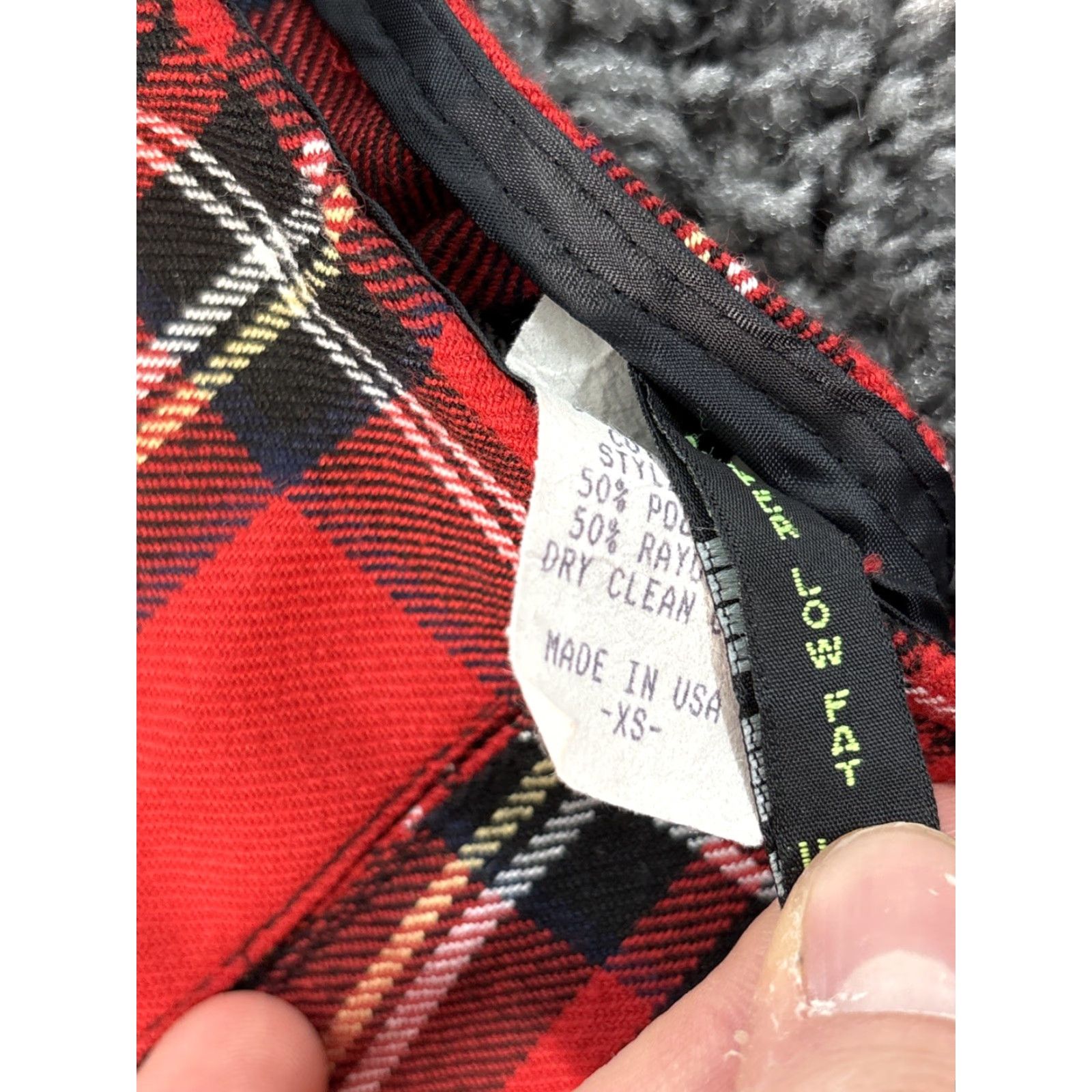 Vintage VINTAGE Super Low Fat Skirt Women's XS Red Plaid Mini Short Gothic 90s Grunge Punk Whimsigoth Y2K US Women Size 26" / US 2 / IT 38 - 5 Thumbnail