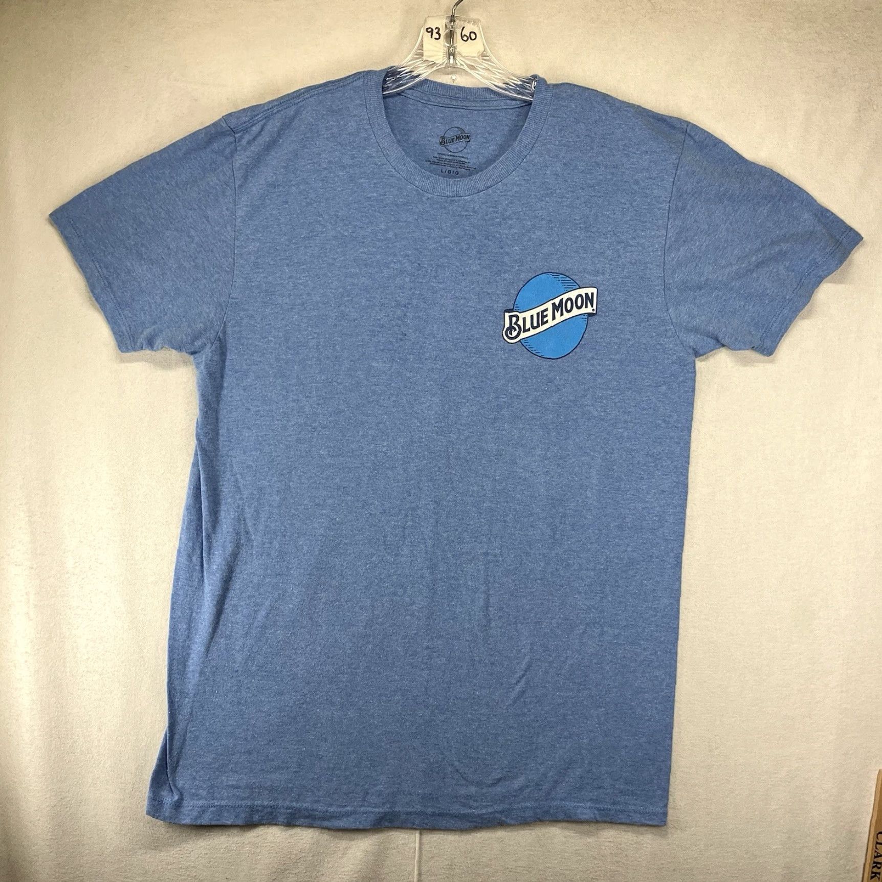 Vintage Blue Moon Shirt Men's Large Blue Short Sleeve Beer Shirt Sleeve Graphic Thin Size US L / EU 52-54 / 3 - 2 Thumbnail