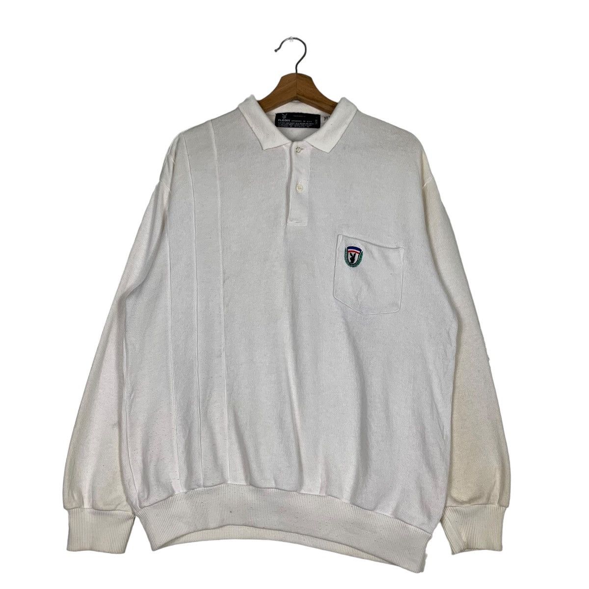 Playboy PLAYBOY Half Button Single Pocket Collar Sweatshirt 0661-C31 Size US L / EU 52-54 / 3 - 1 Thumbnail