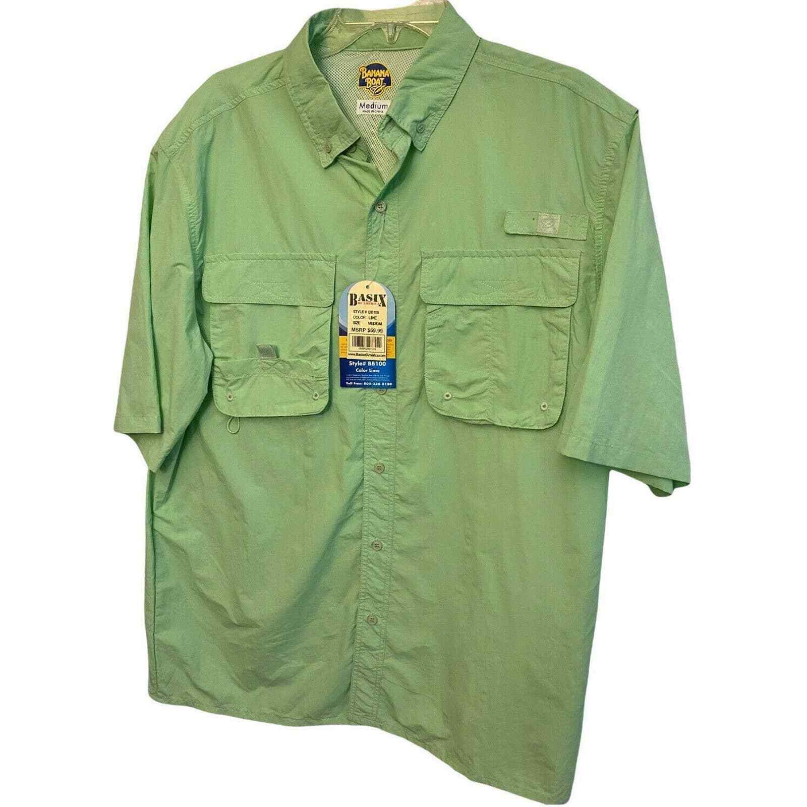 Banana Republic Banana Boat Size Med Vented Fishing Shirt Short Sleeve NWT Size US M / EU 48-50 / 2 - 1 Thumbnail