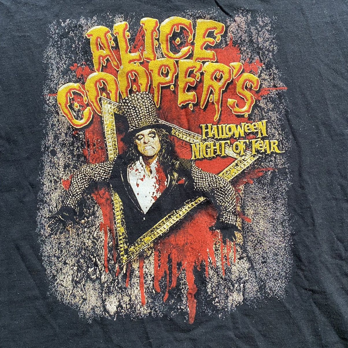 Band Tees VINTAGE ALICE COOPER HALLOWEEN NIGHT OF FEAR T SHIRT Size US XL / EU 56 / 4 - 3 Thumbnail