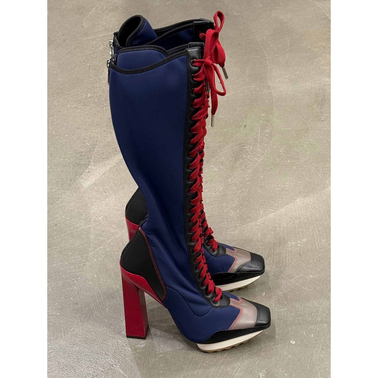 Versace S/S2017 Versace iconic runway neoprene multi color high boot Size US 9 / IT 39 - 6 Thumbnail