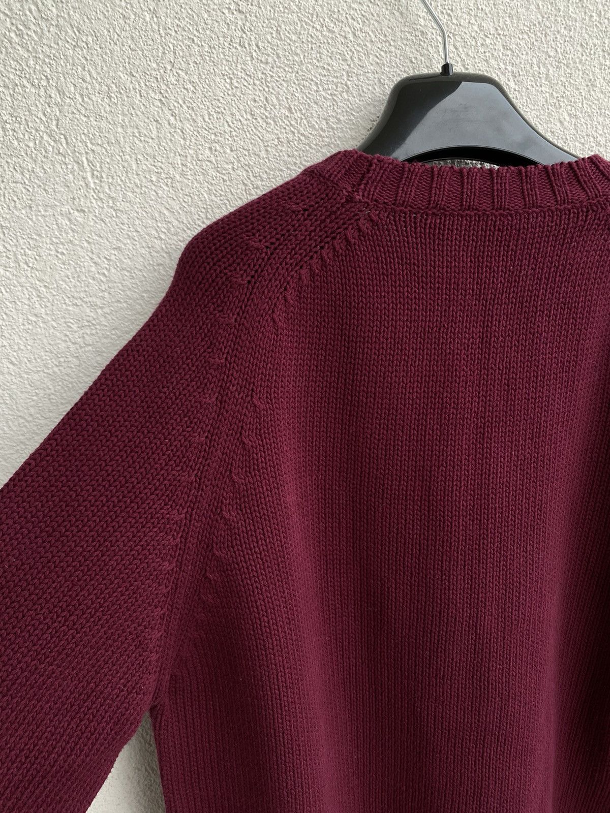 Yves Saint Laurent Burgundy YSL Sweater Knit Heavy Thick YSL Sweatshirt Size US XXL / EU 58 / 5 - 10 Thumbnail