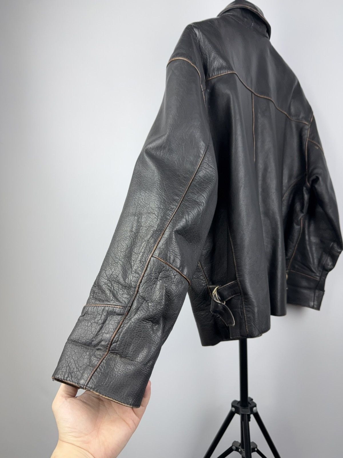 Vintage Rare Vintage Gipsy Real Leather Bikers Jacket Avant Garde Size US M / EU 48-50 / 2 - 13 Thumbnail