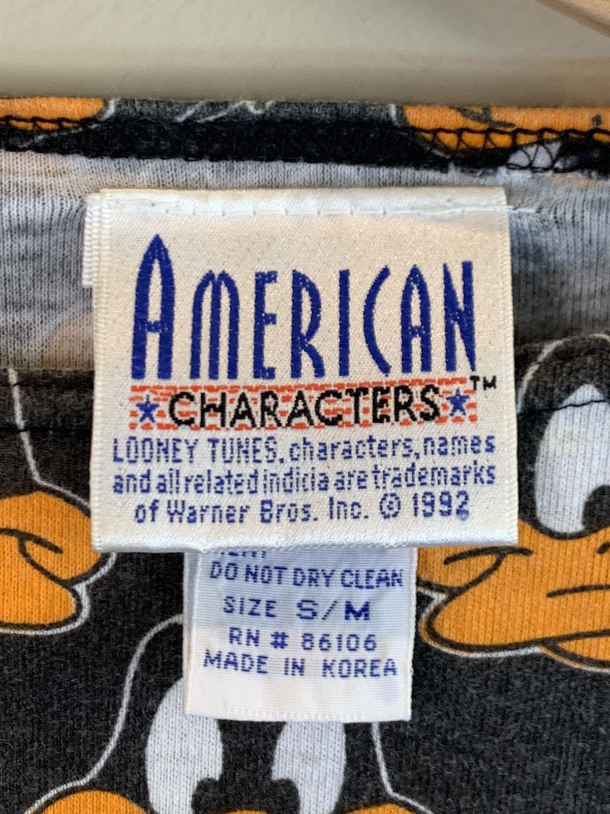 Vintage × Warner Bros RARE* Vintage 1992 Daffy Duck AOP Single Stitch Looney Shirt Size US M / EU 48-50 / 2 - 8 Thumbnail