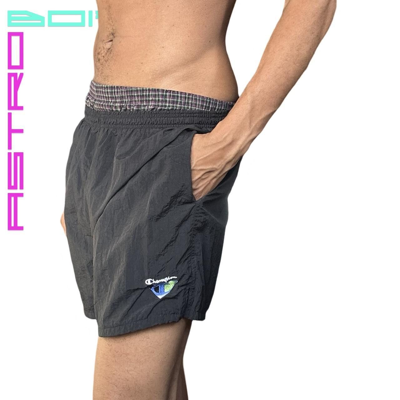 Champion Vintage Champion Men's Black Nylon Swim Shorts - xl Size US 34 / EU 50 - 1 Thumbnail