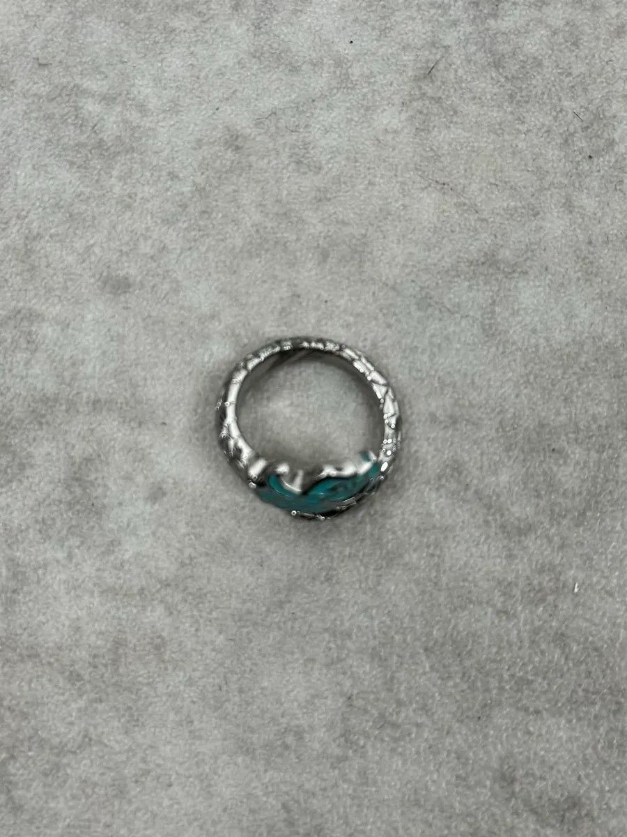 Just Cavalli 2000s Cavalli Blue Asian Dragon Metal Ring Size ONE SIZE - 5 Thumbnail