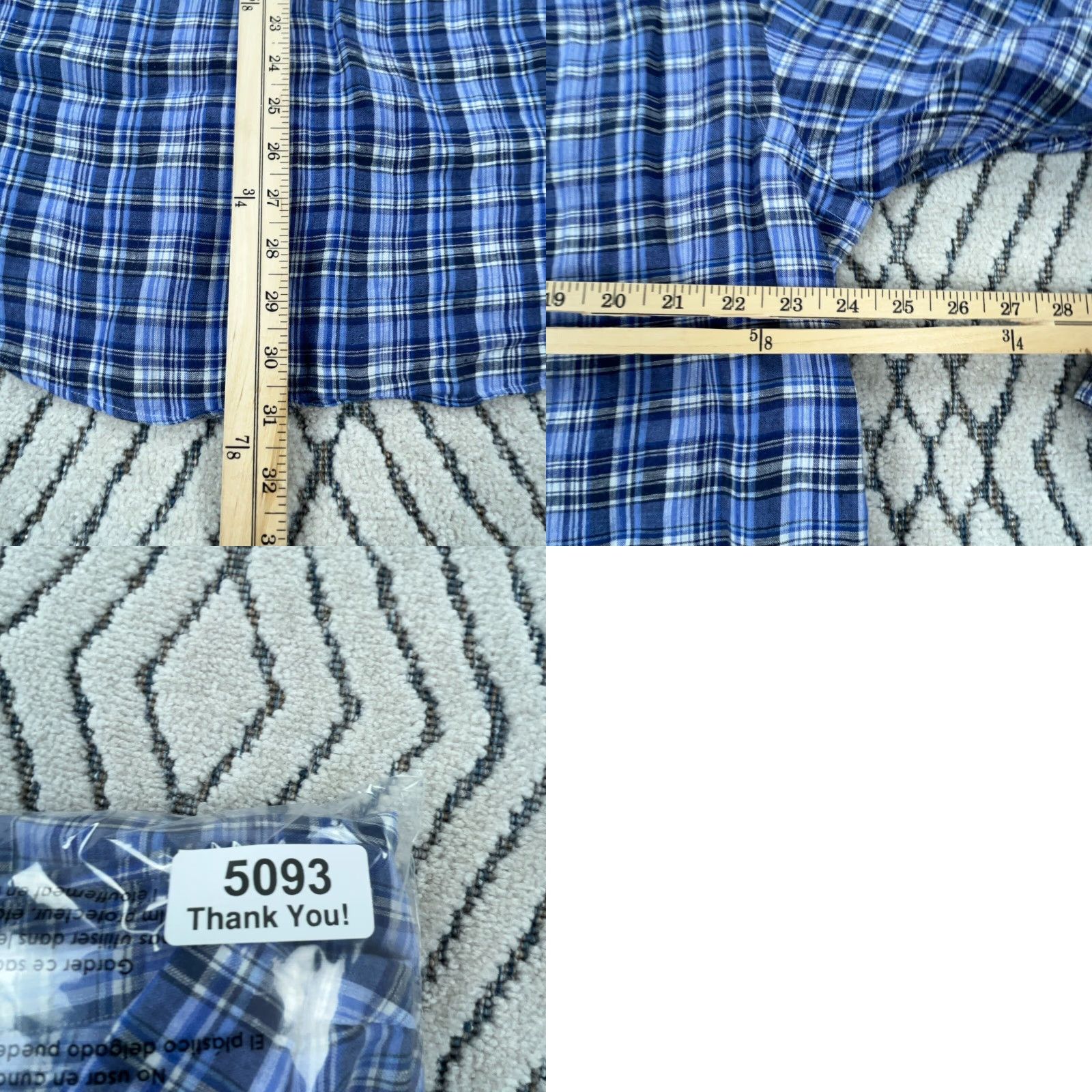 Ralph Lauren Ralph Lauren Linen Shirt Men XL Blue Button Up Tartan Plaid Dress Casual Pony 93 Size US XL / EU 56 / 4 - 8 Thumbnail