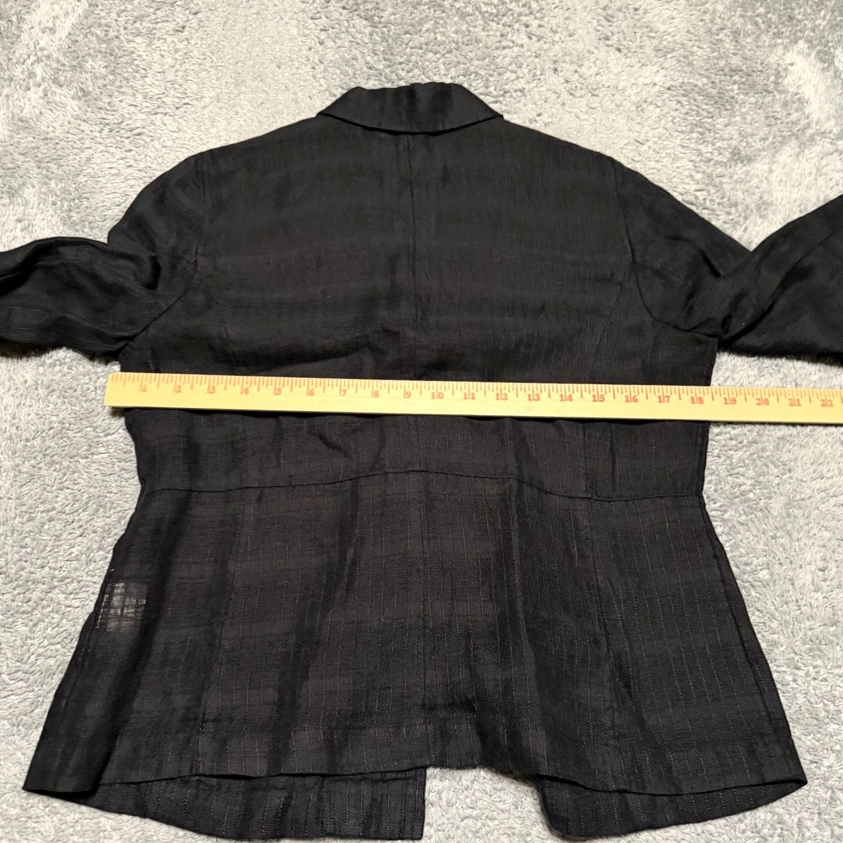 Eileen Fisher Eileen Fisher Blazer Shirt Jacket Womens Small Black Minimalist Lightweight Size S / US 4 / IT 40 - 5 Thumbnail
