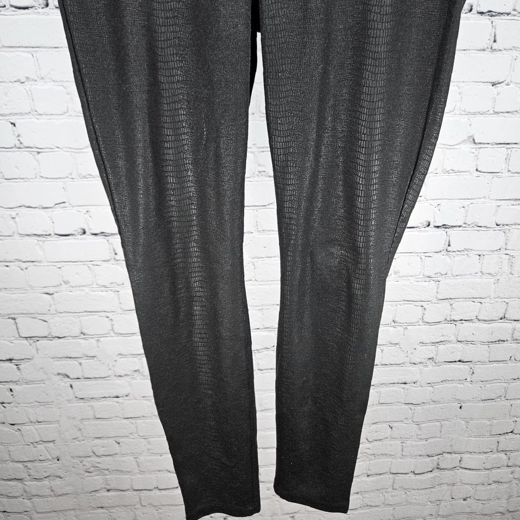 Vintage Liverpool Black Snakeskin Print Mid Rise Skinny Jeans Jeggings 8 29x27 Womens Size 30" / US 8 / IT 44 - 7 Thumbnail