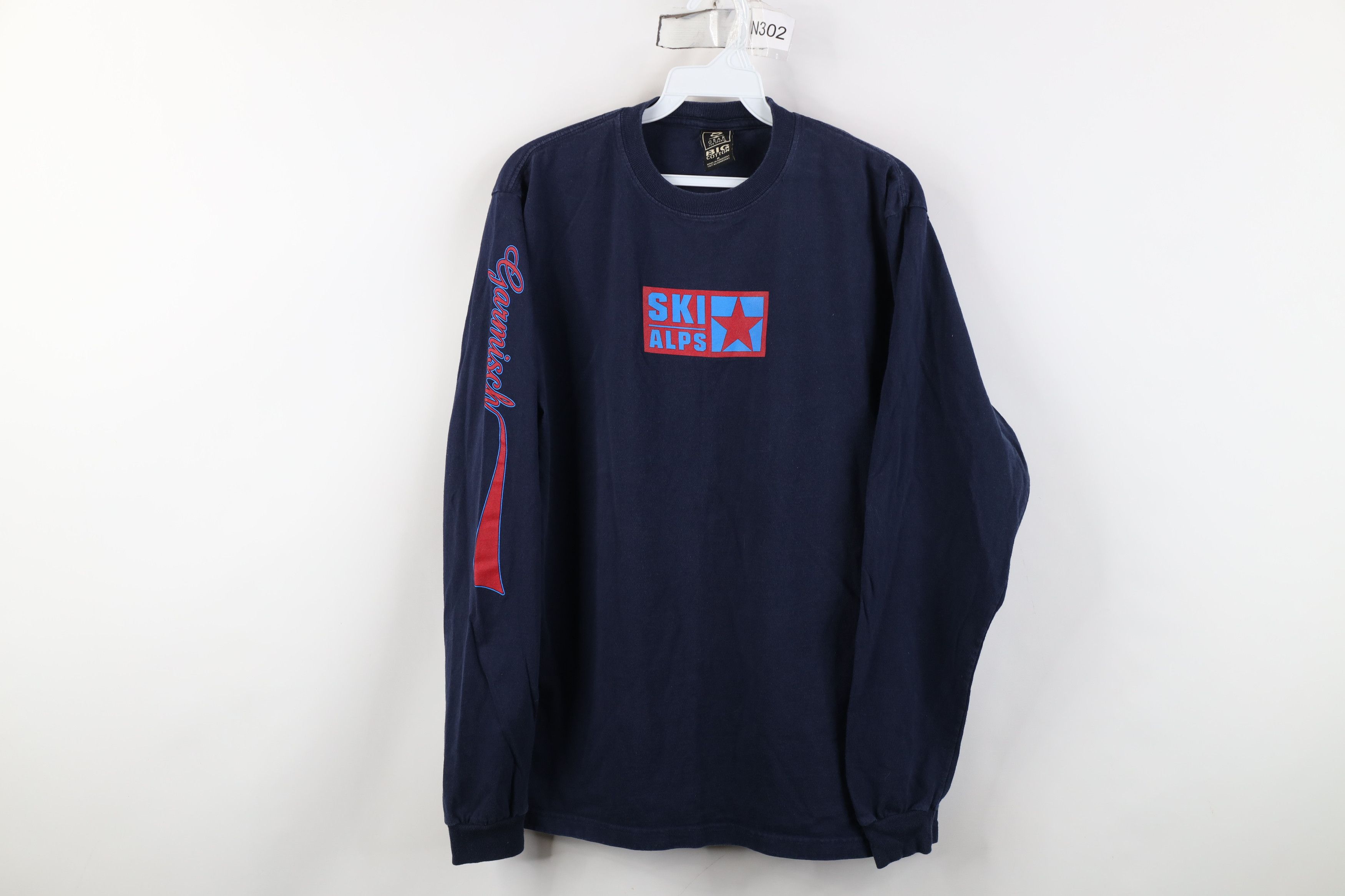 Vintage Vintage 90s Garmisch Ski Alps Mountain Long Sleeve T-Shirt Size US M / EU 48-50 / 2 - 1 Thumbnail