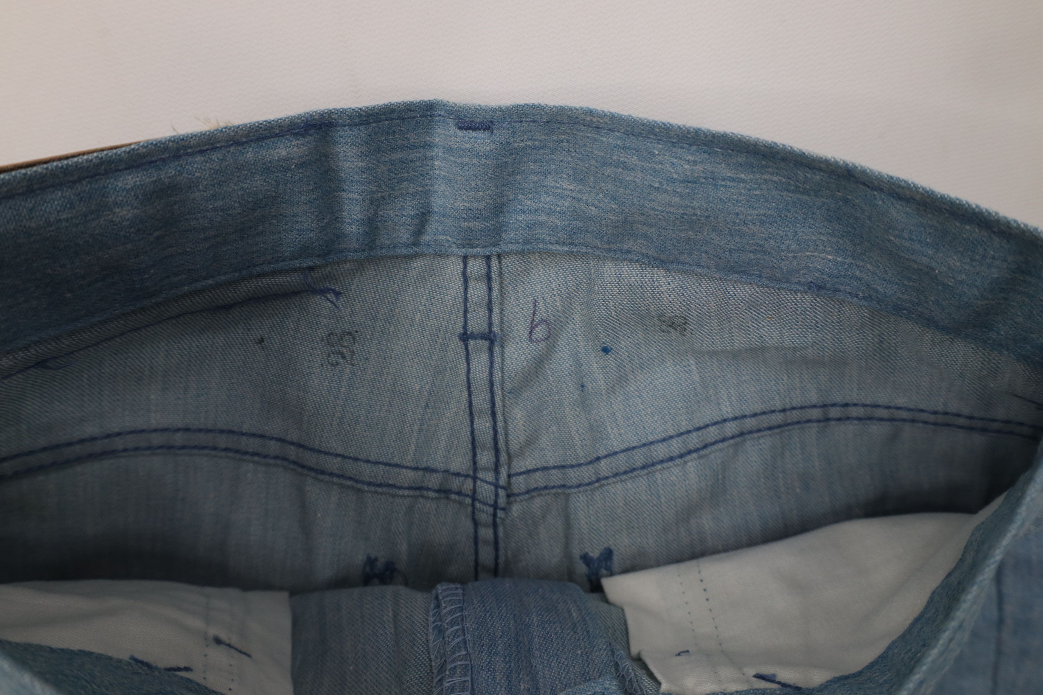 Lee Vintage 70s Lee Flared Wide Leg Denim Jeans Blue USA Size 24" / US 00 / IT 34 - 8 Thumbnail
