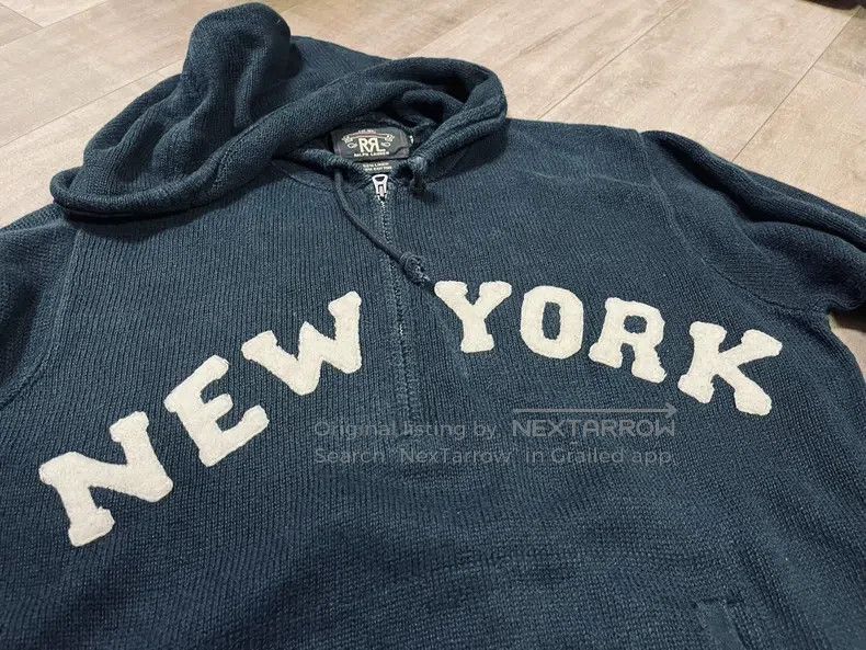 RRL Ralph Lauren RRL Ralph Lauren Knitted Embroidered Large Logo Hoodie Coa Size US S / EU 44-46 / 1 - 1 Thumbnail
