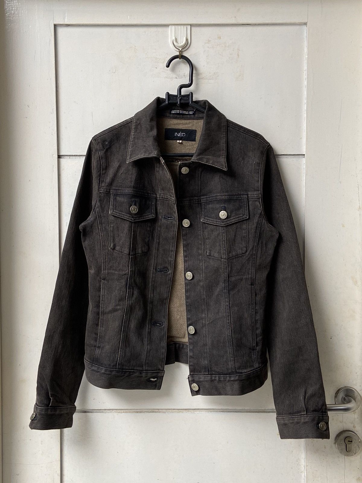 image of Ined By Yohji Yamamoto Brown Denim Jacket, Men's (Size XS)