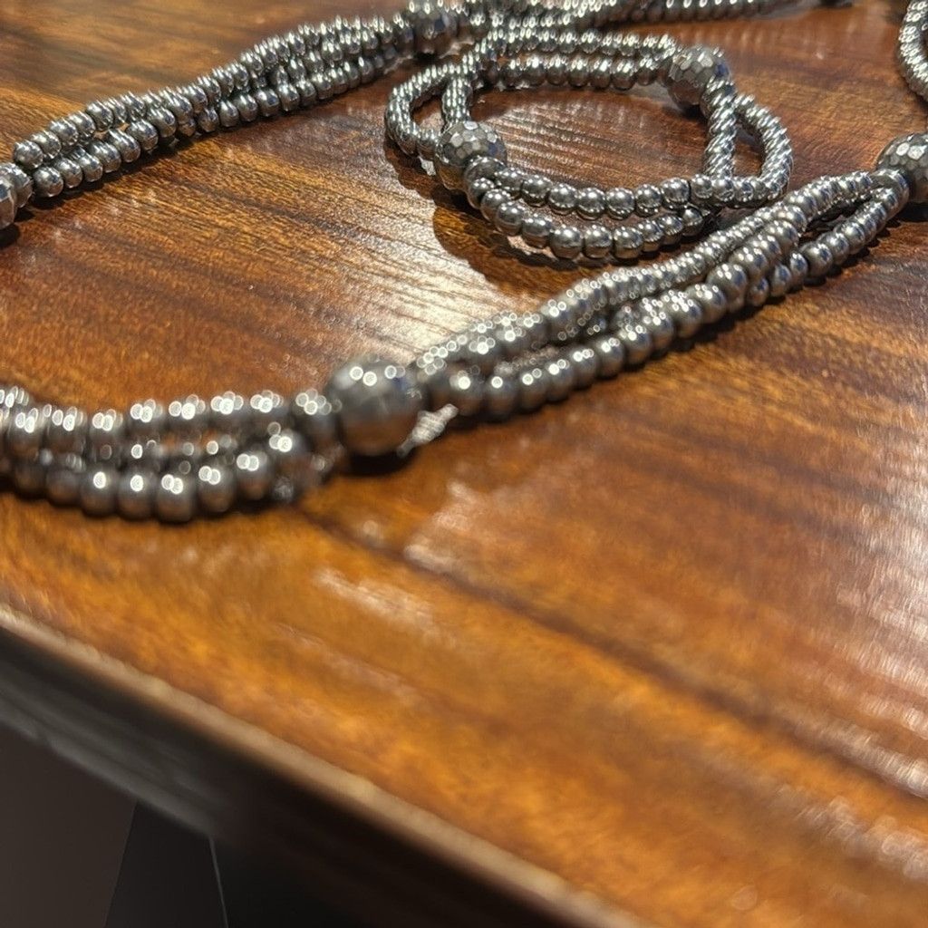 Other Silver Bead Necklace and Bracelet Set Size ONE SIZE - 4 Thumbnail