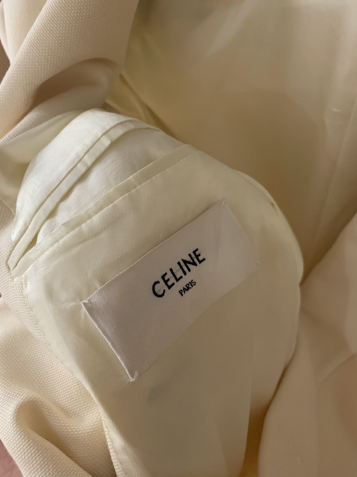Celine Celine 2023SS Ivory Mohair Shawl blazer Size US M / EU 48-50 / 2 - 3 Thumbnail