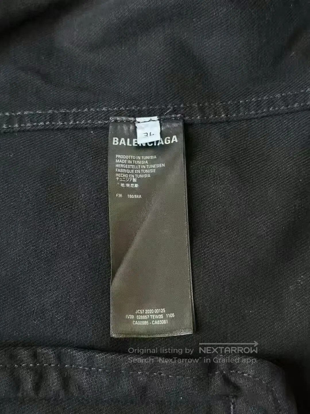 Balenciaga balenciaga black denim crew jacket. Size US M / EU 48-50 / 2 - 4 Thumbnail