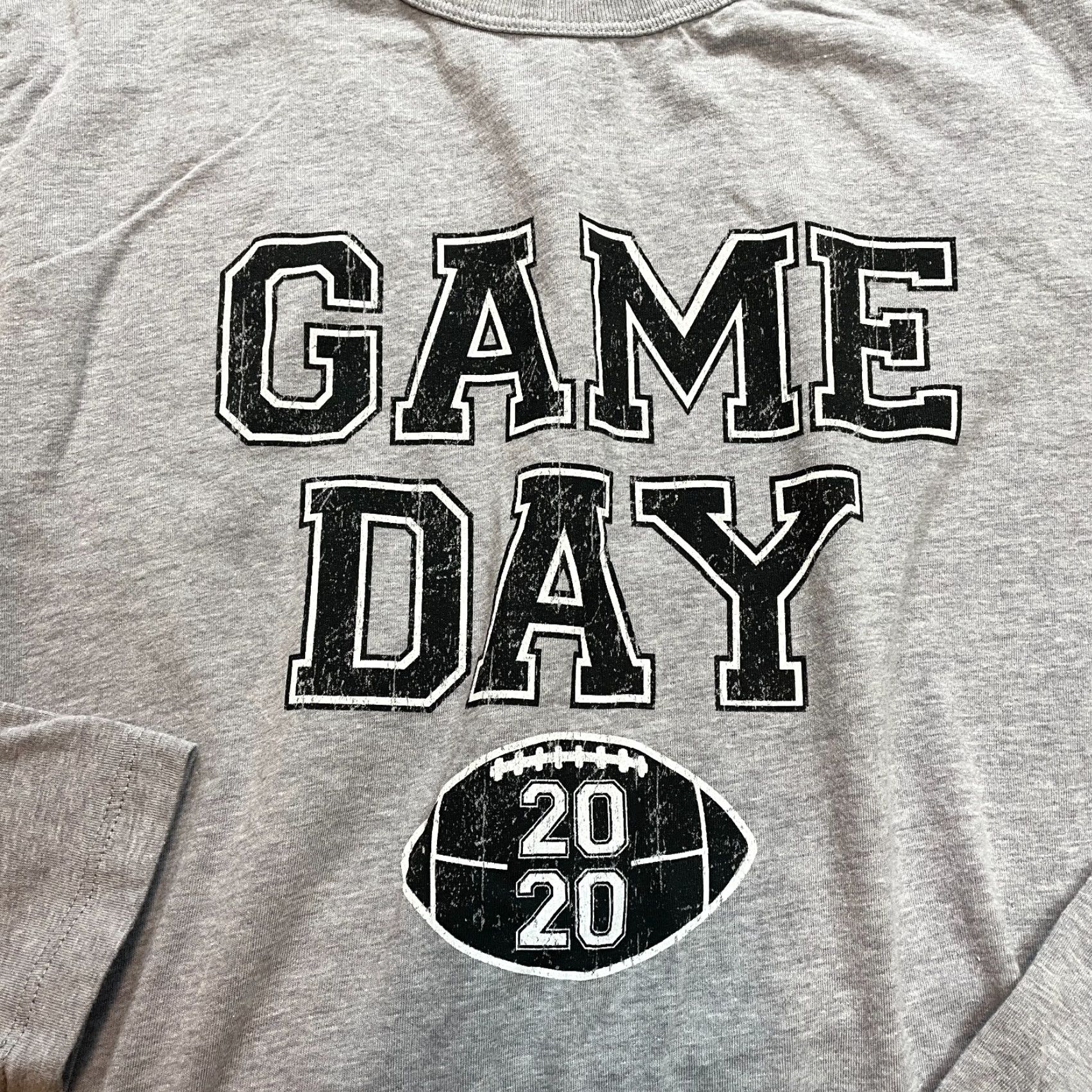 Vintage VINTAGE Place Shirt Adult Small Gray Long Sleeve Game Day 2020 Football Logo Soft Tee Size US S / EU 44-46 / 1 - 2 Thumbnail