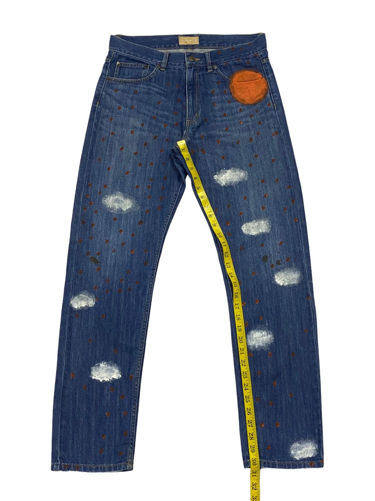 Issey Miyake Tsumori Chisato By Issey Miyake All Over Painted Art Denim Size US 31 - 7 Thumbnail