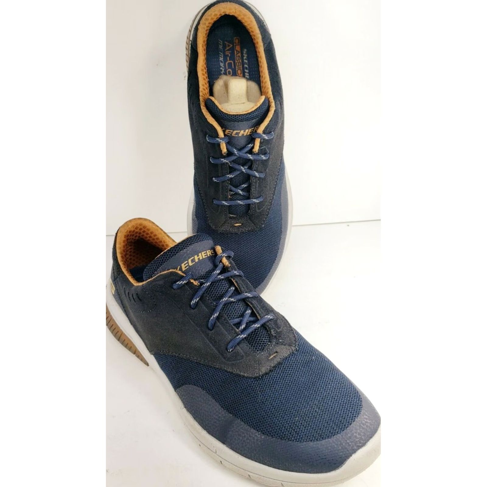 SKECHERS Skechers Relto-Meson Oxford Men's Size 11M Navy Blue Oxford Casual Mens Shoes Wide M Blue Size US 11 / EU 44 - 4 Thumbnail