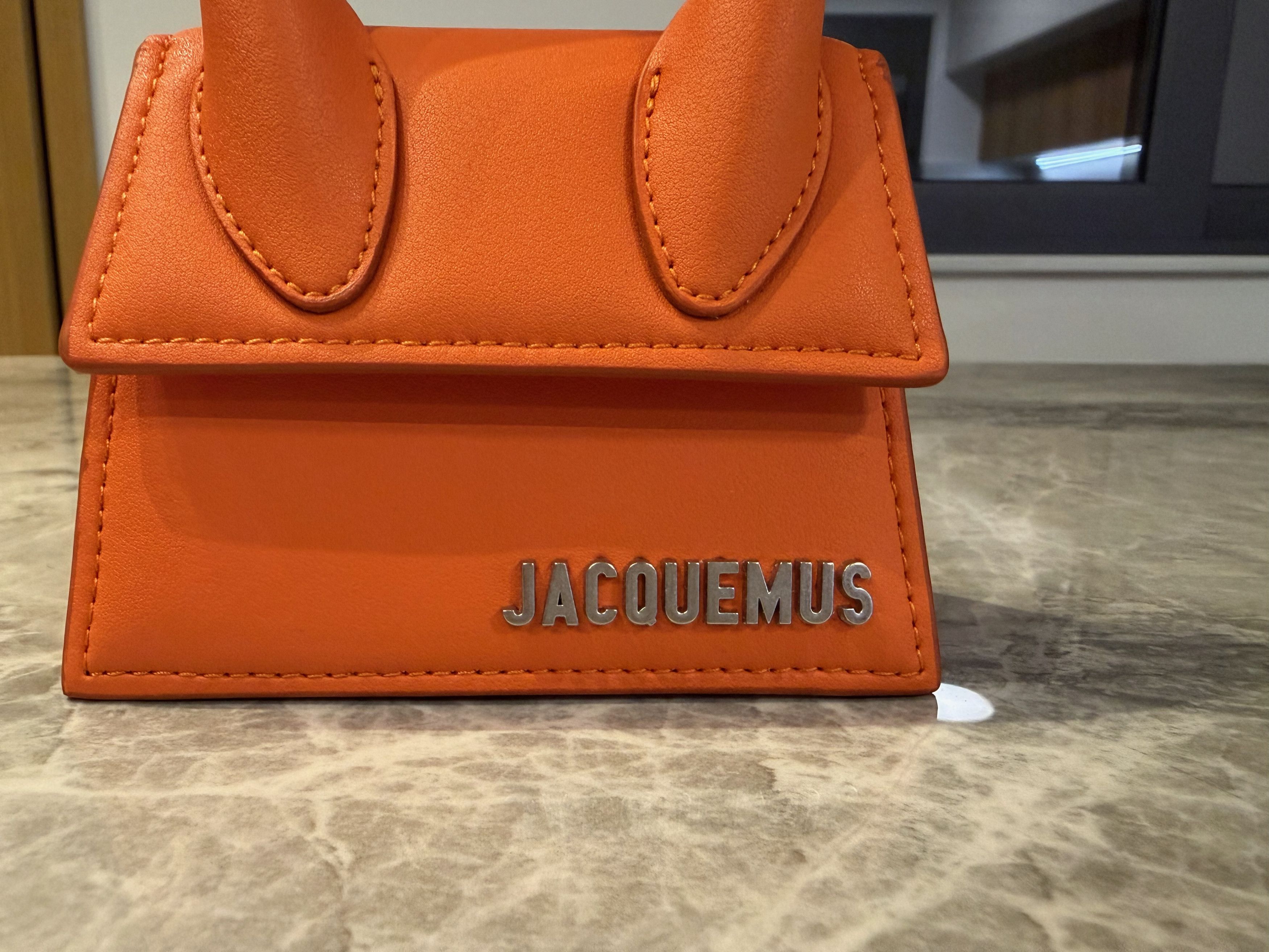 Jacquemus Jacquemus Le Chiquito Mini Leather Handbag in ORANGE Size ONE SIZE - 6 Thumbnail