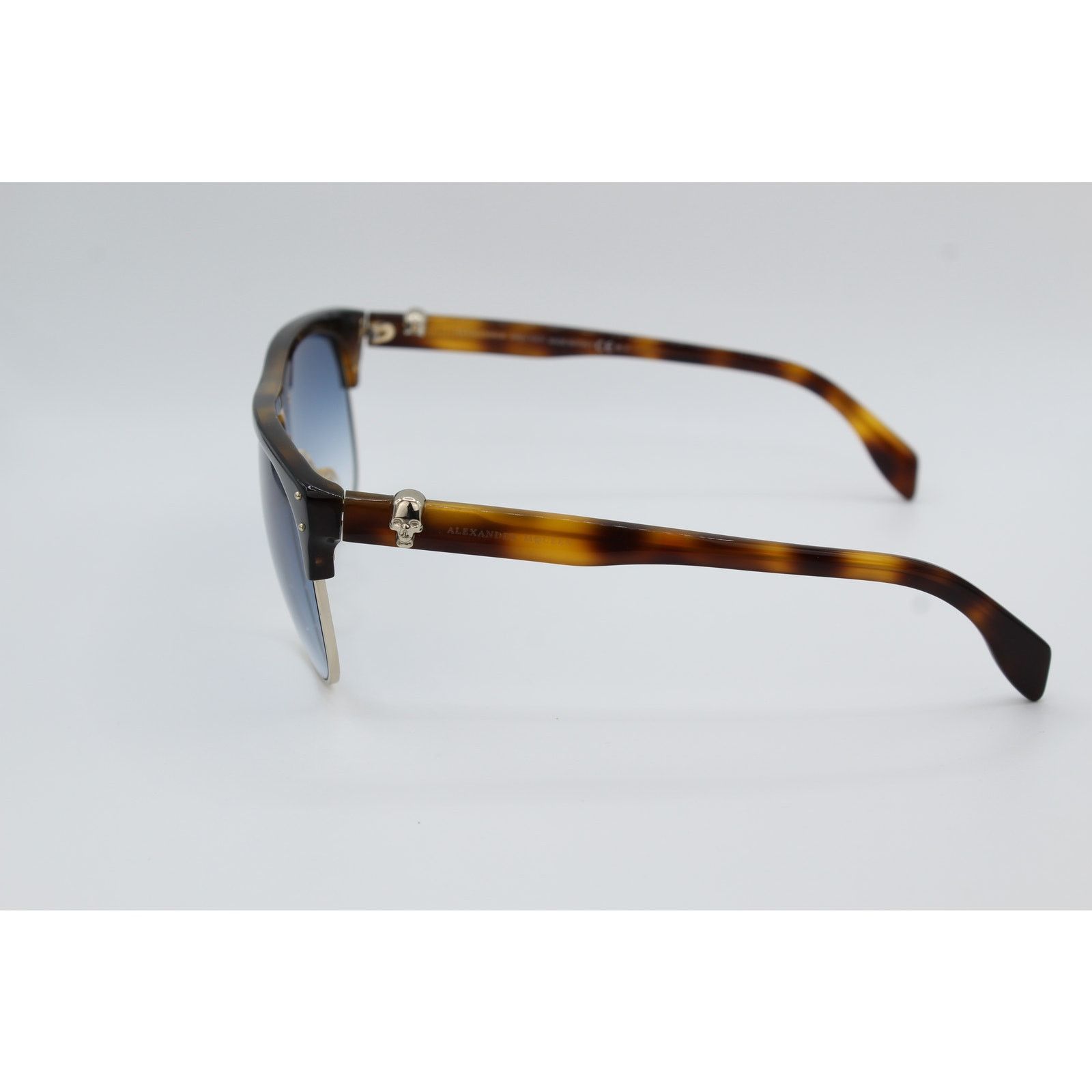 Alexander McQueen Alexander McQueen AMQ 4220/S Sunglasses Tortoise Blue Size ONE SIZE - 3 Thumbnail
