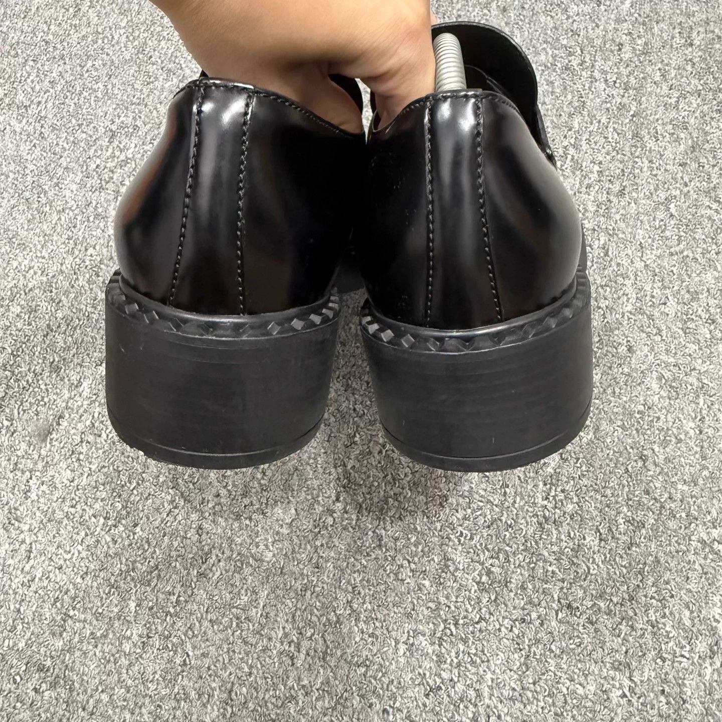 Prada Prada Black Triangle Logo Loafers 38 Size US 7 / IT 37 - 3 Thumbnail