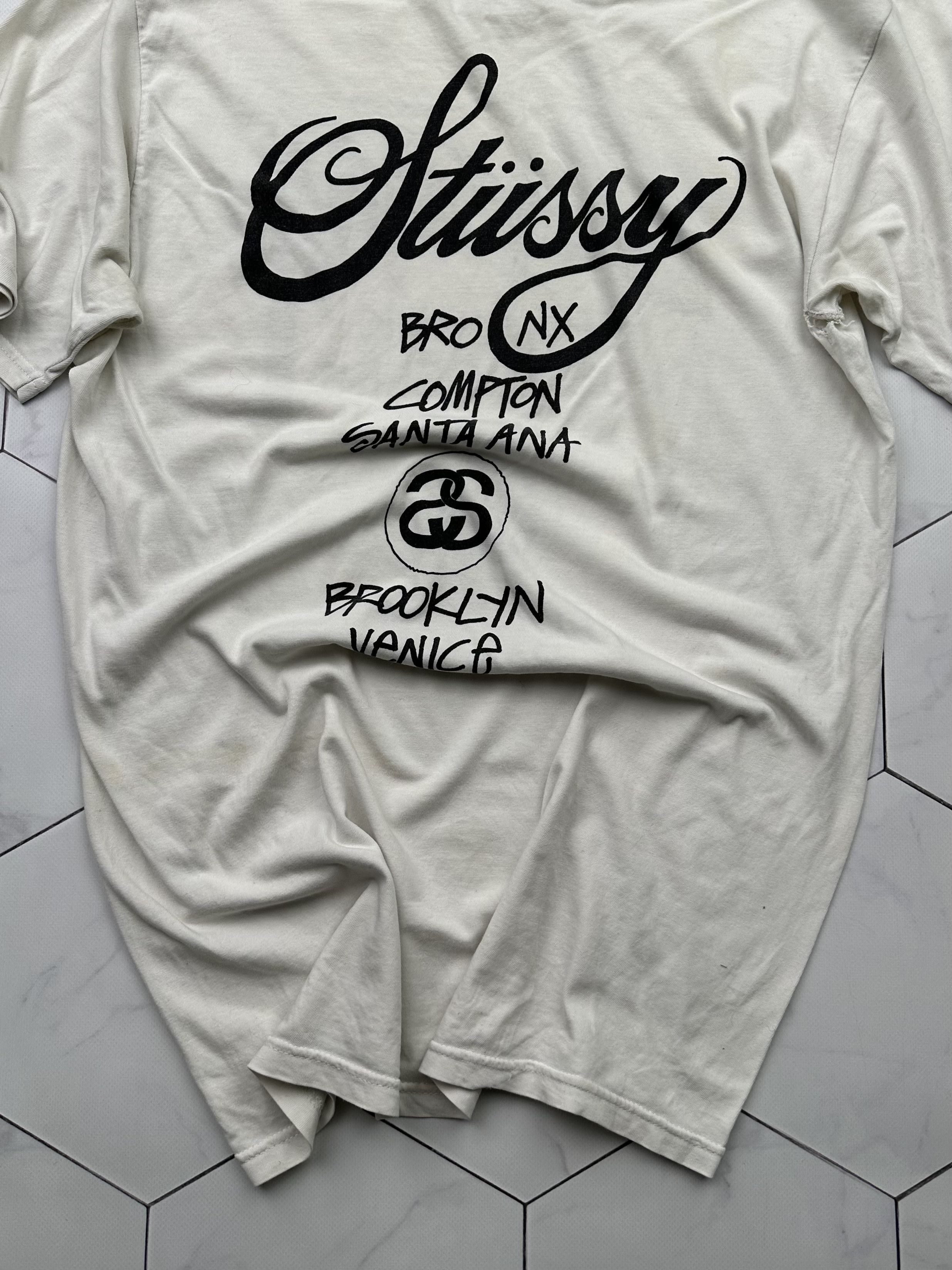 Stussy Stussy Thrashed Distressed Vintage T-Shirt (B204) Size US M / EU 48-50 / 2 - 13 Thumbnail