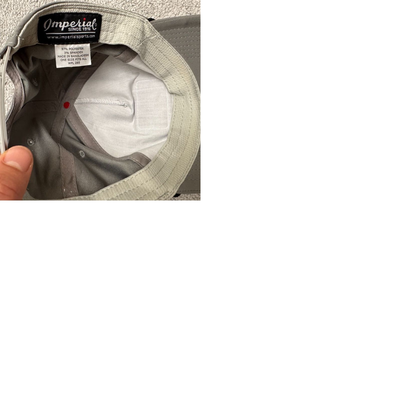 Imperial Imperial Golf Hat Cap Mens Gray Rope Snapback OSFA Size ONE SIZE - 9 Thumbnail