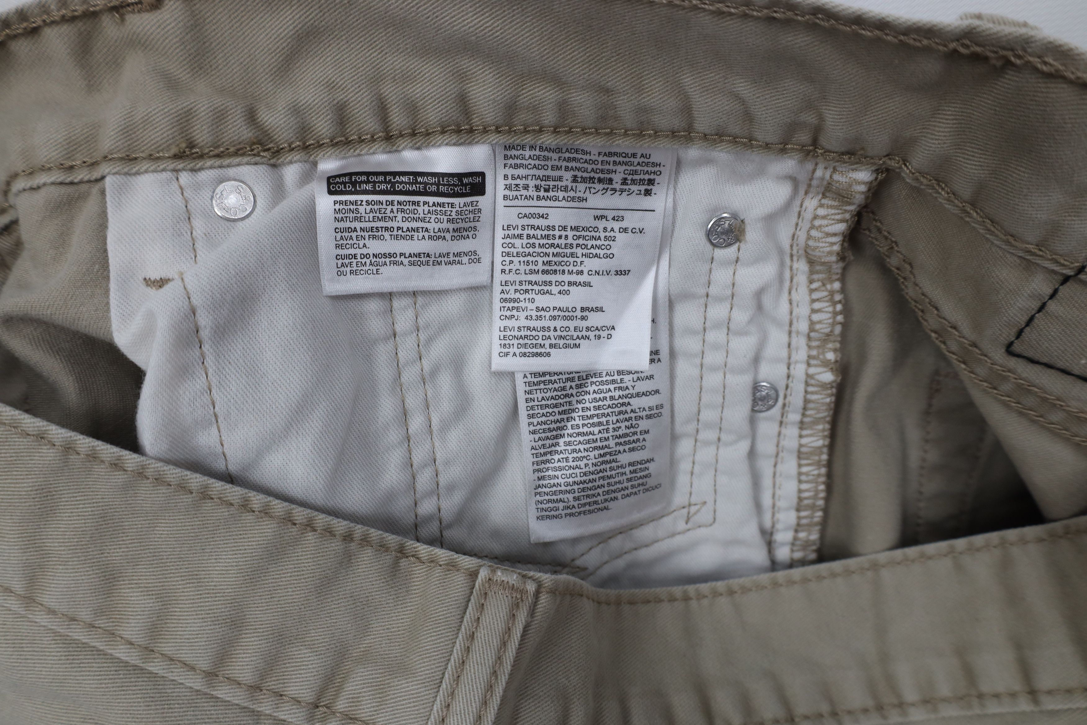 Levi's Vintage Y2K Levis 559 Relaxed Fit Straight Leg Pants Beige Size US 32 / EU 48 - 7 Thumbnail
