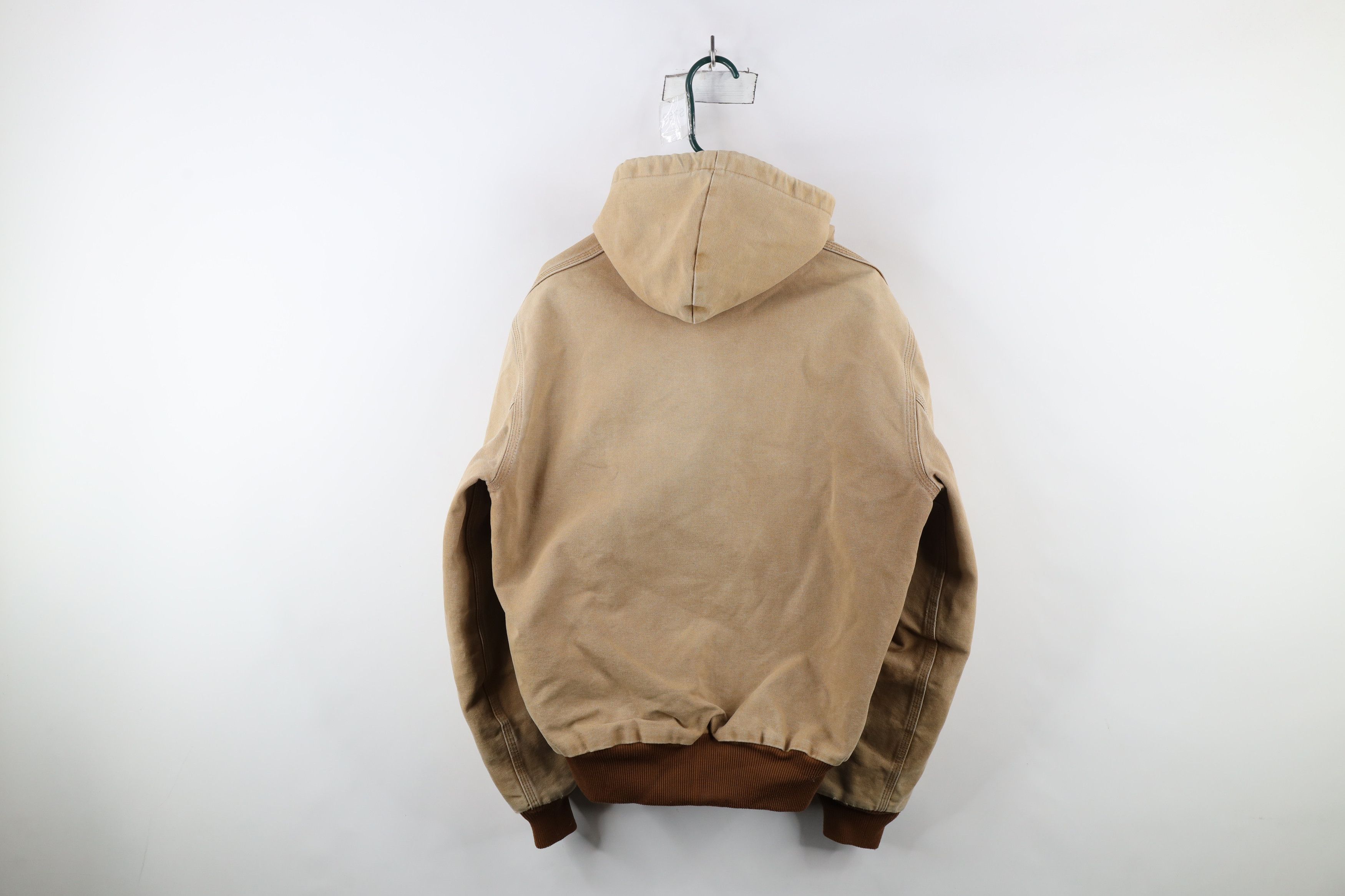 Carhartt × Vintage Vintage 90s Carhartt Full Zip Hooded Jacket Duck Brown USA Size US M / EU 48-50 / 2 - 13 Thumbnail