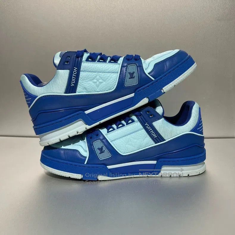Louis Vuitton Louis Vuitton Trainer Patchwork Blueboard Shoes Size US 8.5 / EU 41-42 - 4 Thumbnail