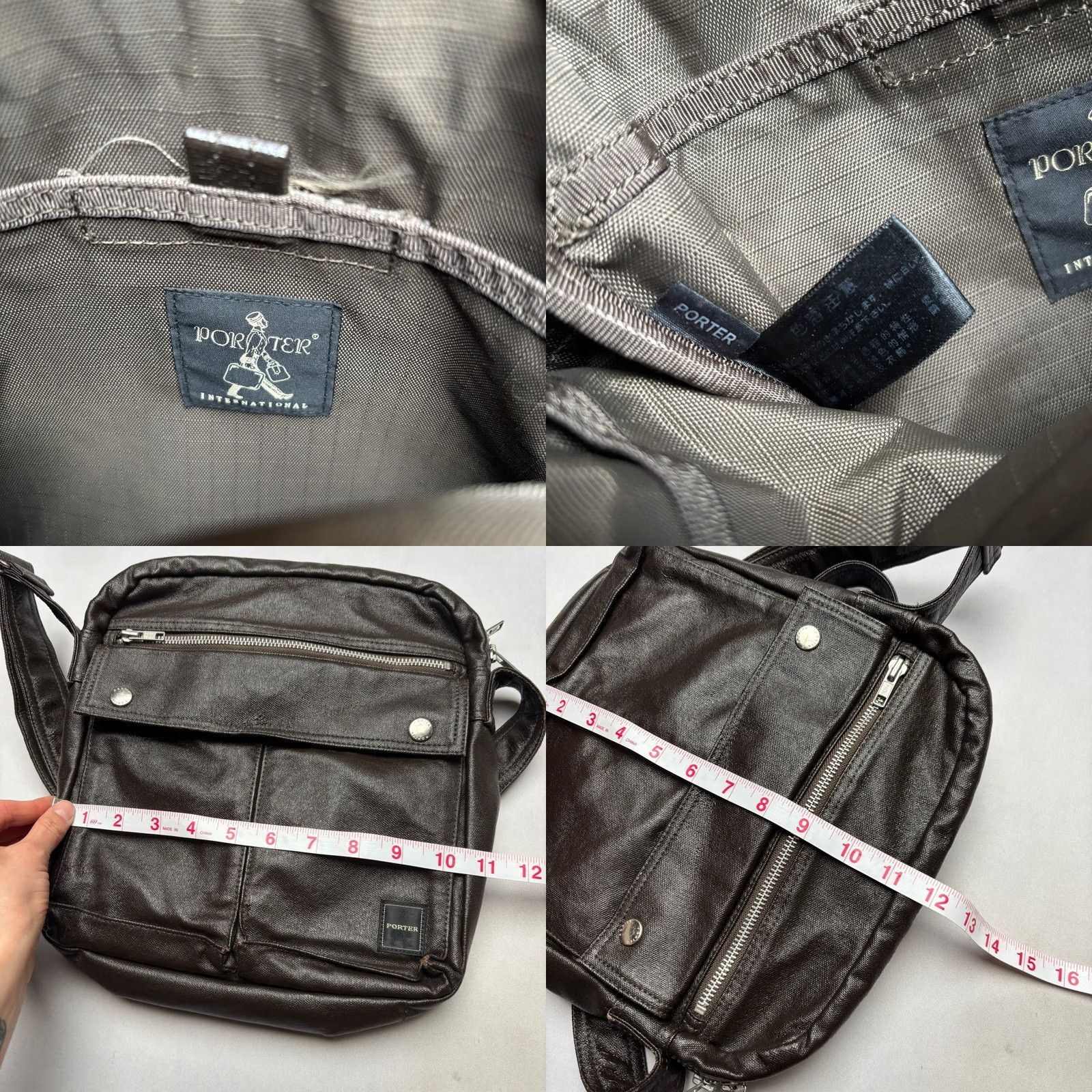 Rue Porter Porter Shoulder Bag Canvas Brown Mens Pocket International Yoshida Size ONE SIZE - 8 Thumbnail