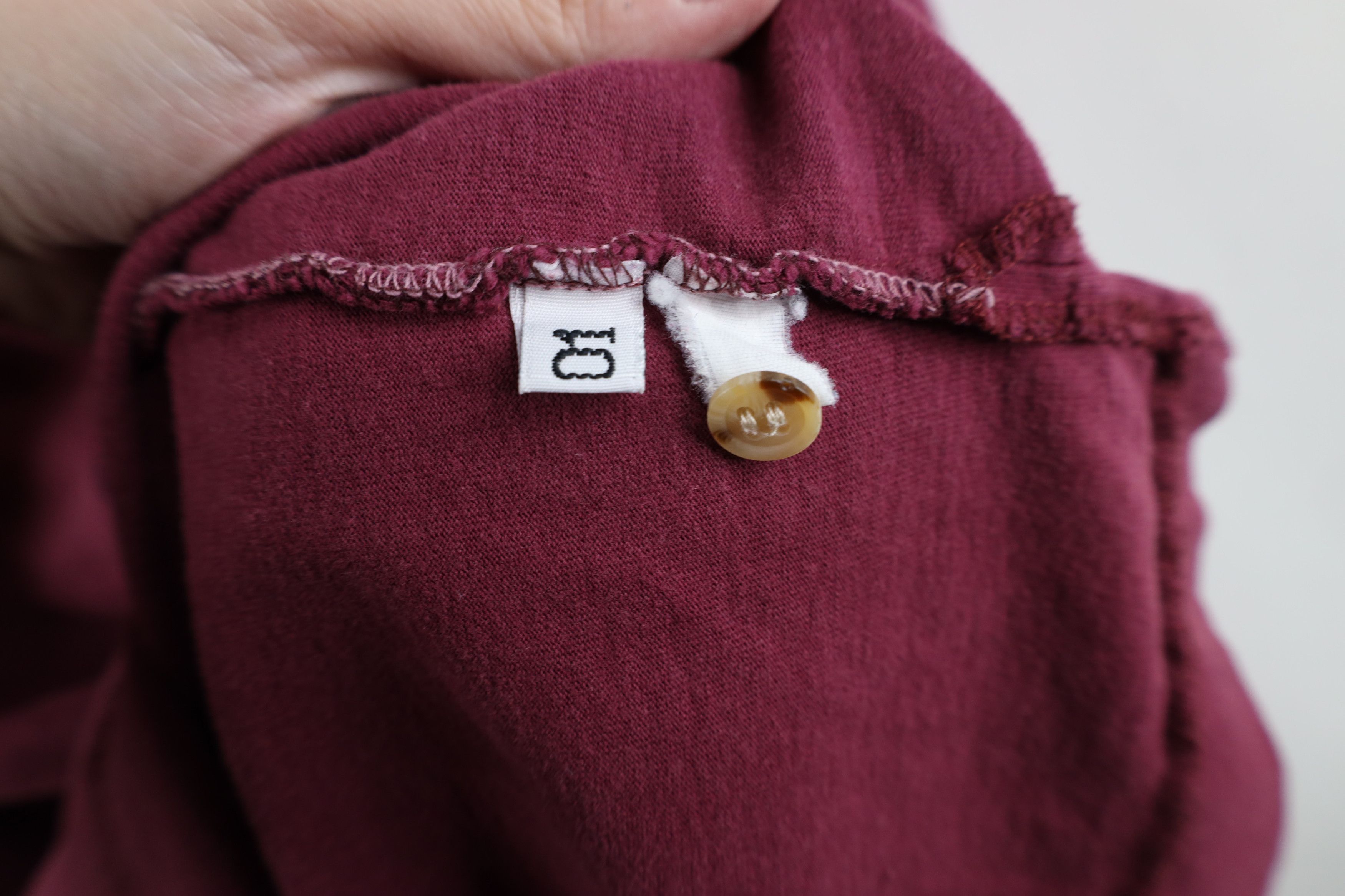 Vintage Vintage 90s Streetwear Blank Long Sleeve Henley T-Shirt Red Size US L / EU 52-54 / 3 - 10 Thumbnail